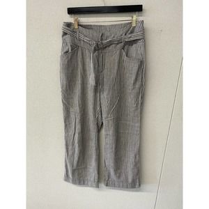 Women's Sundance Gray Pin Striped Relaxed Fit Pants Size 10
